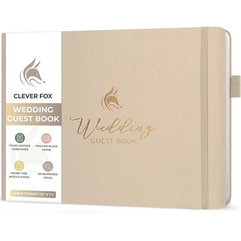 NWT Clever Fox Wedding Guest Book